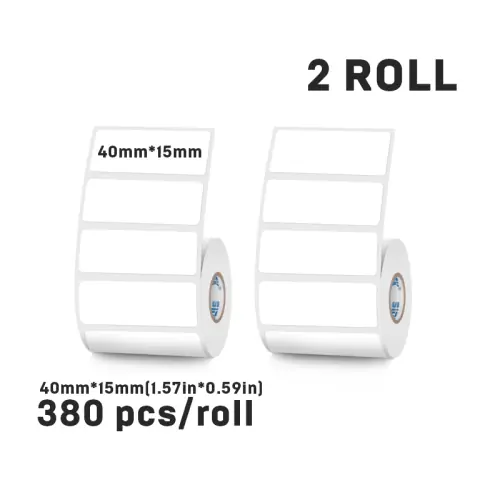 Image de Étiquettes Thermiques Blanc 40mm - 2 Rouleaux