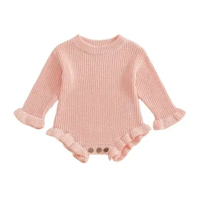 Image de Barboteuse en Coton Tricoté pour Bébé - Douce & Confortable