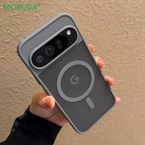 Afbeelding van Voor Magsafe Doorschijnend Matte Magnetische Case Voor Google Pixel 10 ProXL 9Pro XL 10Pro 10 9A Draadloze Lading Snoep kleur Slim Cover