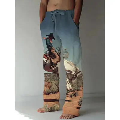 Image de Pantalon Harajuku Imprimé Renard - Style Japonais Décontracté