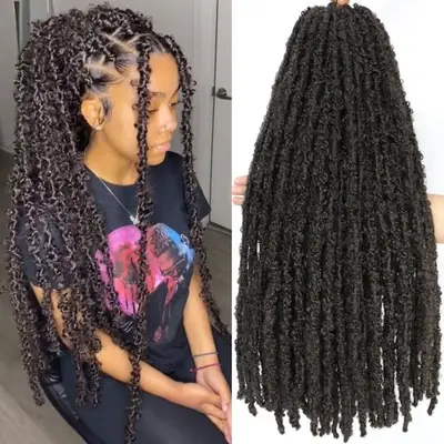 Image de Faux Locs Papillon Crochet - 18/24/36 pouces