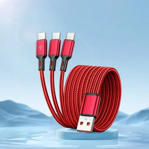 Image de Câble de Charge Rapide 3-en-1 USB-C 100W
