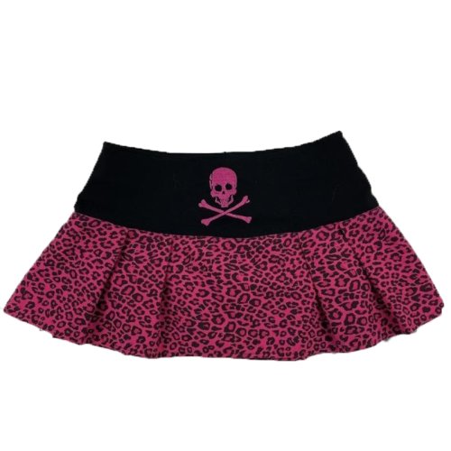 Bild von Y2K Rock Minirock – Gothic Harajuku Grafik-Druck für Frauen
