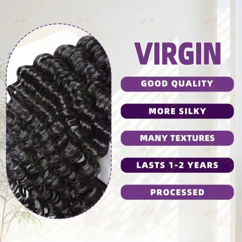 Immagine di Estensioni Capelli Ricci Vergini Onda Profonda