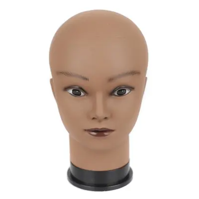 Image de Tête de Mannequin Afro Chauve pour Perruques et Maquillage