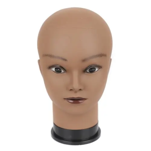 Image de Tête de Mannequin Afro Chauve pour Perruques et Maquillage
