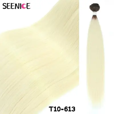Image de Extensions Cheveux Blondes Ombrées Super Longues