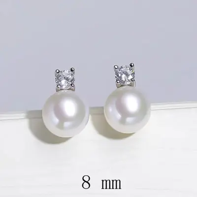 Image de Boucles d'oreilles perles d'eau douce argent 925