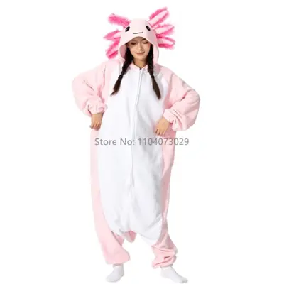 Image de Pyjama Axolotl Violet - Onesie Kigurumi pour Adultes & Enfants
