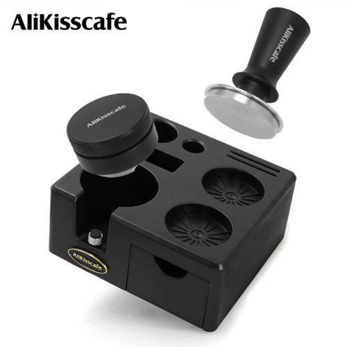 Immagine di Supporto per Portafiltro da Caffè 51mm, 54mm, 58mm con Tappetino in Gomma – Accessorio Professionale per Macchine Espresso Delonghi, Breville e E61