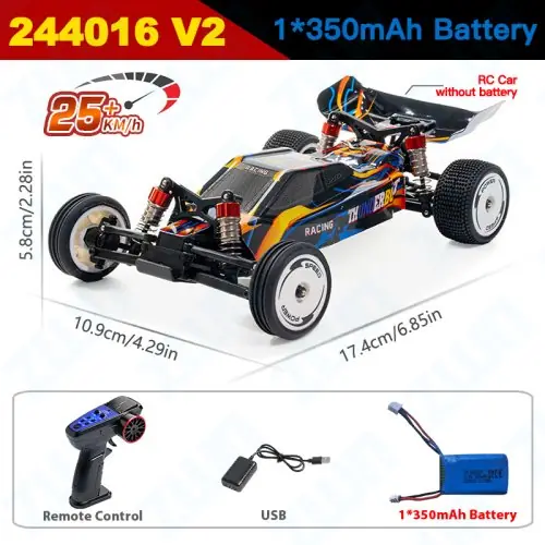 Image de Voiture RC 2.4G 1:24 - Vitesse 25 km/h - WLTOYS 244016 V2