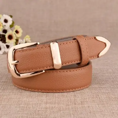Ceinture Blanche en Cuir Tendance pour Femme