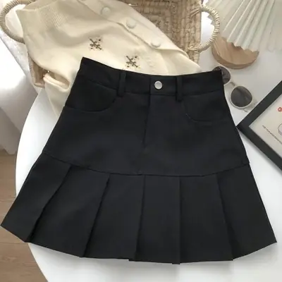 Image de Jupe Plissée Vintage Y2K Taille Haute