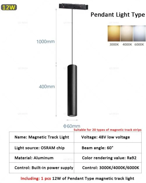 1pc 12W hanger lamp