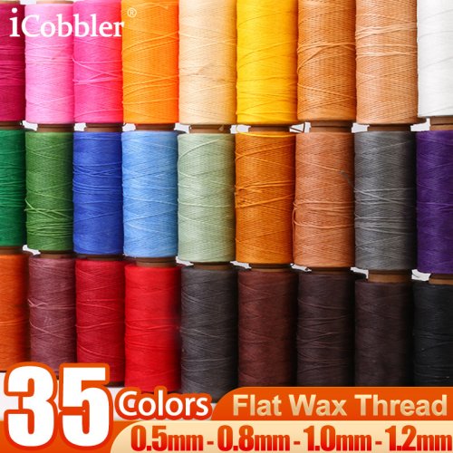 Afbeelding van Natuurlijk gewaxt polyester touw van 0,5 mm, 0,8 mm, 1 mm en 2 mm – ideaal voor macramé, armbanden maken, sieraden, kralen, draadwerk en creatieve handwerksprojecten