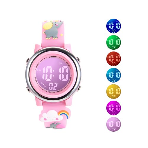 Image de Montre Enfant LED Étanche - Dessin Animé & Réveil