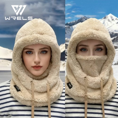 Bild von Warme Winter-Sturmhaube aus Polarfleece – Winddichte Gesichts- und Halsabdeckung für Ski, Motorrad und Fahrrad, verstellbar, thermisch isoliert