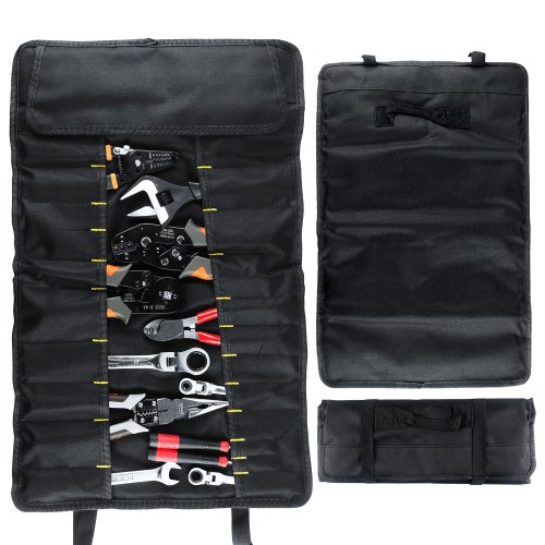 Bild von Tragbare Werkzeugrolltasche mit 23 Fächern – Robuste Multi-Tool Organizer Tasche für Schraubendreher, Schlüssel und Werkzeugsets