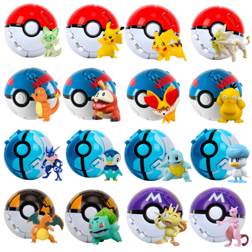 Bild von Pokeball Pokemon Figur Elf Ball Anime Figur Cartoons Pikachu Charizard Tasche Monster Pet Anime Action Modell Spielzeug Kinder Geschenke