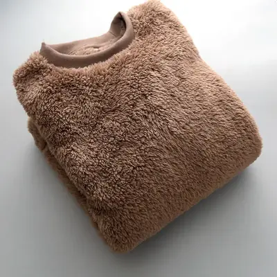 Image de Sweat-shirt Homme Col Rond Peluche Douce - Chaud & Confortable