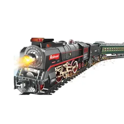 Image de Train à Vapeur Rétro pour Enfants - Jouet Éducatif et Amusant