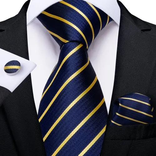 Image de Ensemble Cravate Homme Bleu Marine - Élégance & Style