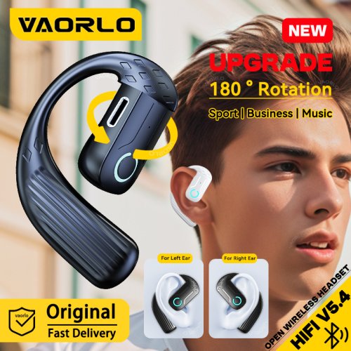 Imagen de Auriculares Inalámbricos Abiertos con Bluetooth 5.4, Diseño Universal con Rotación Ajustable para Oreja Izquierda y Derecha, Incluye Micrófono para Música, Deportes y Llamadas de Negocios