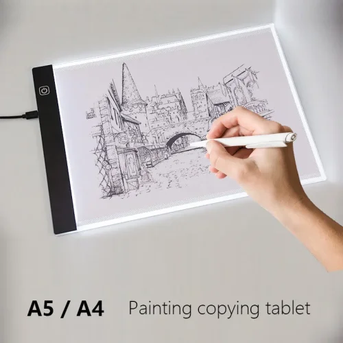 Immagine di Tavolo da Copia LED con Scheda Dimmerabile a 3 Livelli – Tavolo da Disegno e Puzzle per Bambini, Regalo Ideale per Pittura Creativa