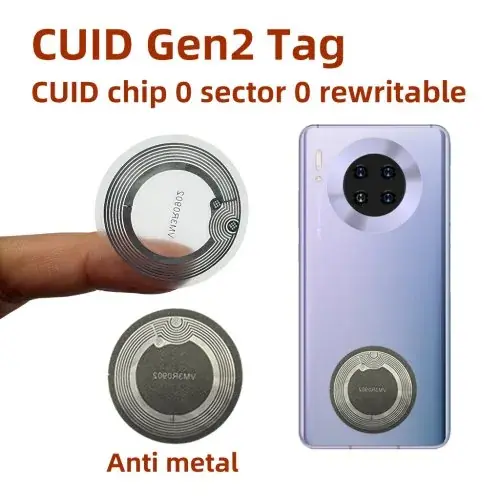 Image de Étiquette RFID Anti-Métal 13.56 MHz - Réinscriptible & Autocollante