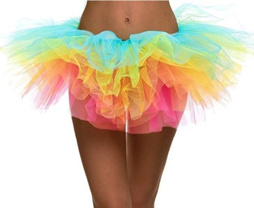 Image of Adorable 5-Layer Tulle Tutu Skirt for Women – Cute Mini Ball Gown Pettiskirt with Princess Style for Parties, Cosplay, and Everyday Wear