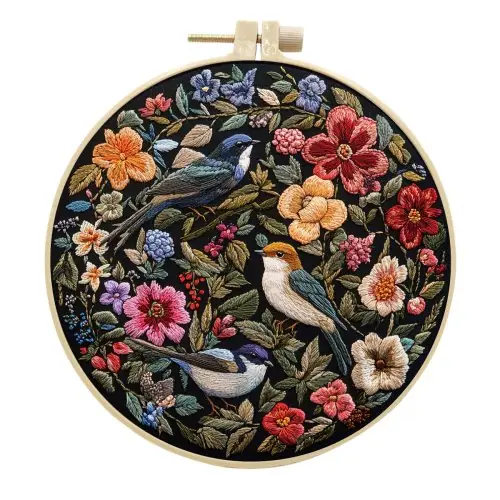 Image de Kit Broderie Débutant Fleurs & Oiseaux