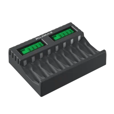 Image de Chargeur de Batteries 8 Places AA/AAA - USB & LED