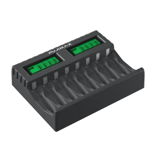 Image de Chargeur de Batteries 8 Places AA/AAA - USB & LED
