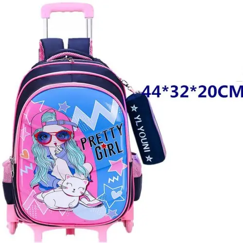 Image de Sac à Dos École à Roulettes pour Enfants - Léger & Étanche