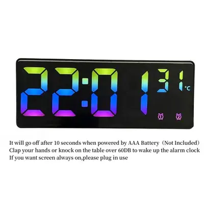 Image de Horloge LED Multifonction avec Commande Vocale