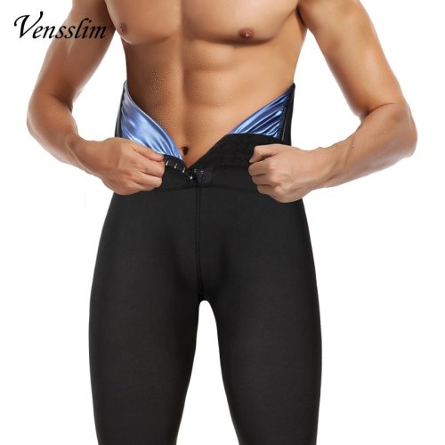 Bild von Männer Body Shaper Thermo Sauna Hosen Schweiß Taille Trainer Leggings Abnehmen Gewicht Verlust Workout Gym Kompression Shorts Shapewear