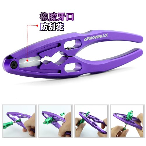 Image of 6-in-1 Metal Shock Absorber Pliers Tool for RC Crawler Cars – Ball Clamp, Rod, and Multi-Function Repair Kit for 1/8 & 1/10 Scale Traxxas Axial XV01 Models