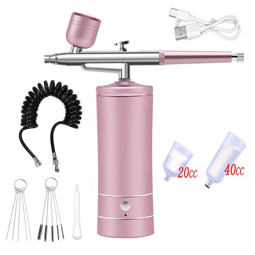 Immagine di Unghie aerografiche con compressore Spazzola ad aria portatile con compressore per unghie Arte Torta Pittura Mestiere Aerografo Compressore per nail art