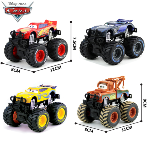 Imagen de Disney Pixar Cars Lightning McQueen Mater 4WD-4 tracción en las ruedas coche de carreras juguetes inercial vehículo todoterreno coches niños regalos de navidad