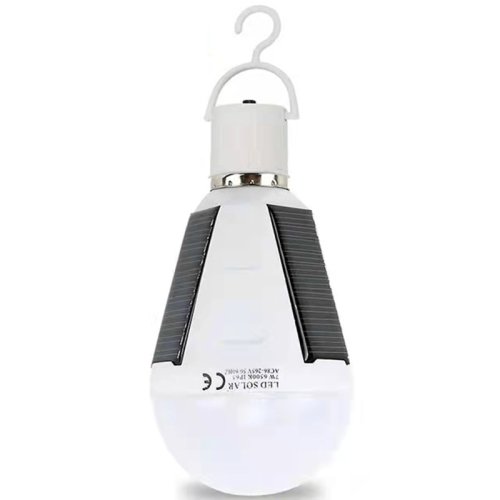 Afbeelding van E27 Oplaadbare LED Solar Gloeilamp 7W 12W 85V-265V Outdoor Emergency Zonne-energie lamp Reizen Vissen Camping Licht Tentlamp