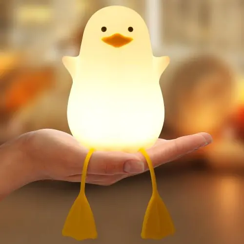 Image de Canard Veilleuse LED Squishy - Lampe Douce pour Chambre d'Enfant