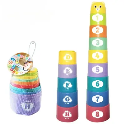 Image de Jeu d'Empilement Tasses Enfants - Jeu de Vitesse Éducatif