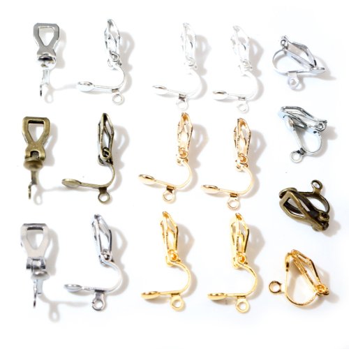 Image de Boucles d'oreilles plaquées 6 couleurs - Lot de 50 pièces