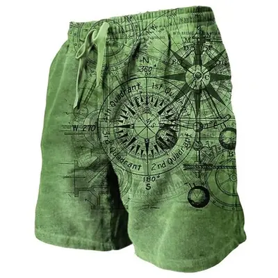Image de Short de Plage Homme Imprimé 3D - Style Rétro & Respirant