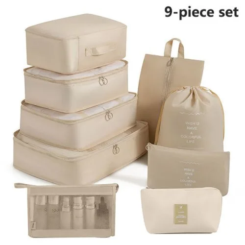 9pcs conjunto beige