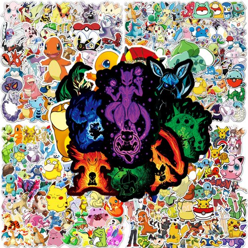 Zdjęcie Urocze Naklejki Pokémon – Pikachu i inne Postacie