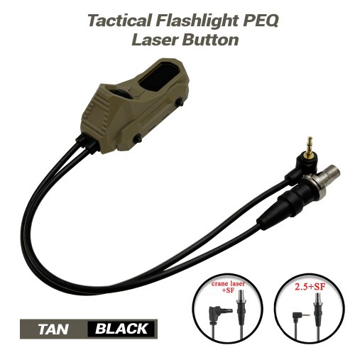 Image of Hunting Scout Light, Tactical Flashlight PEQ Laser Button, AXON Remote Two-Wire Dual Function Pressure Switch SF/2.5/Crane Plug