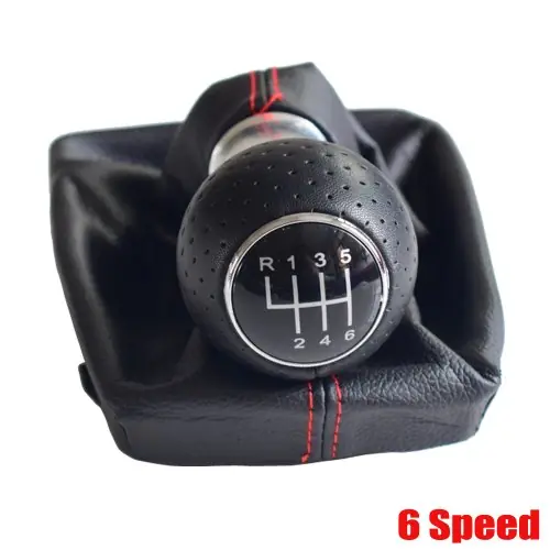 Image de Pommeau de Levier de Vitesse en Cuir pour Audi A4 B7