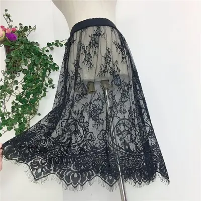 Image de Jupe Dentelle Transparente Taille Haute - Style Coréen Sexy