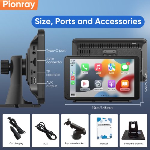 Image de Écran Auto 10 Pouces Android Auto & CarPlay Sans Fil